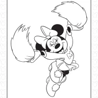 cheerleader minnie mouse coloring page
