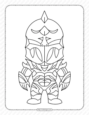 Chibi Fortnite Coloring Pages 17