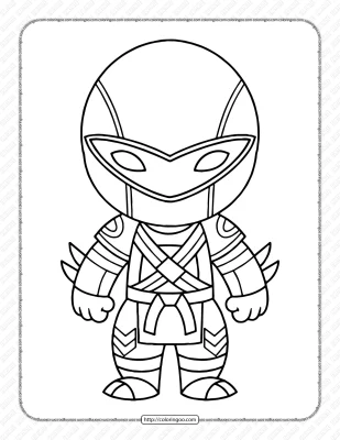 Chibi Fortnite Coloring Pages 18