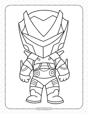 Chibi Fortnite Coloring Pages 25