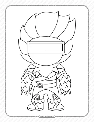 Chibi Fortnite Coloring Pages 29