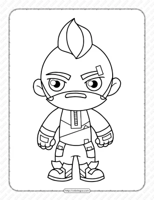 Chibi Fortnite Coloring Pages 32