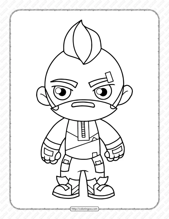 Chibi Fortnite Coloring Pages 32 1 chibi fortnite coloring pages 32