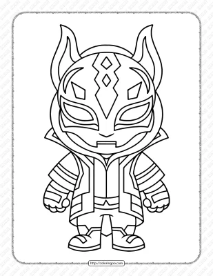 Chibi Fortnite Coloring Pages 33