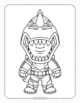 Chibi Fortnite Coloring Pages 35