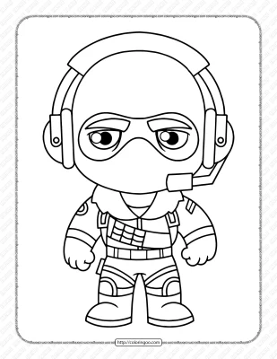 Chibi Fortnite Coloring Pages 36