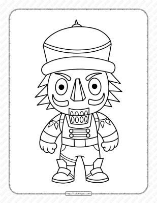 Chibi Fortnite Coloring Pages 37