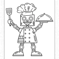 Chief Robot Coloring Page 8 chief robot coloring page