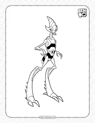 Crashhopper Omniverse Classic Coloring Page