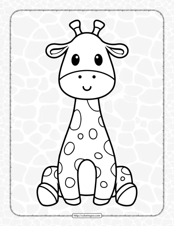 Cute Baby Giraffe Coloring Pages 1 cute baby giraffe coloring pages