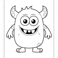 cute monster coloring page