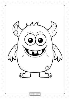 Printable Cute Monsters University Sulley Coloring Pages