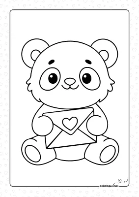 Cute Panda For Valentine’s Day