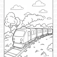 cute train on the tracks