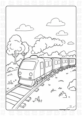 Cute Train on the Tracks