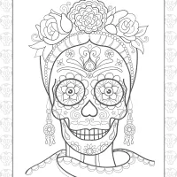 day of the dead woman sugar skull