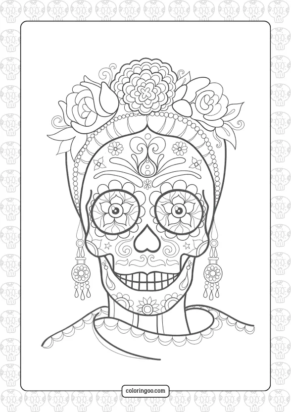 Day of the Dead Woman Sugar Skull 1 day of the dead woman sugar skull