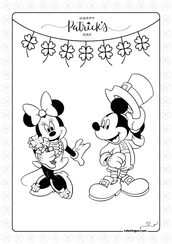 disney mickey minnie mouse st patricks day