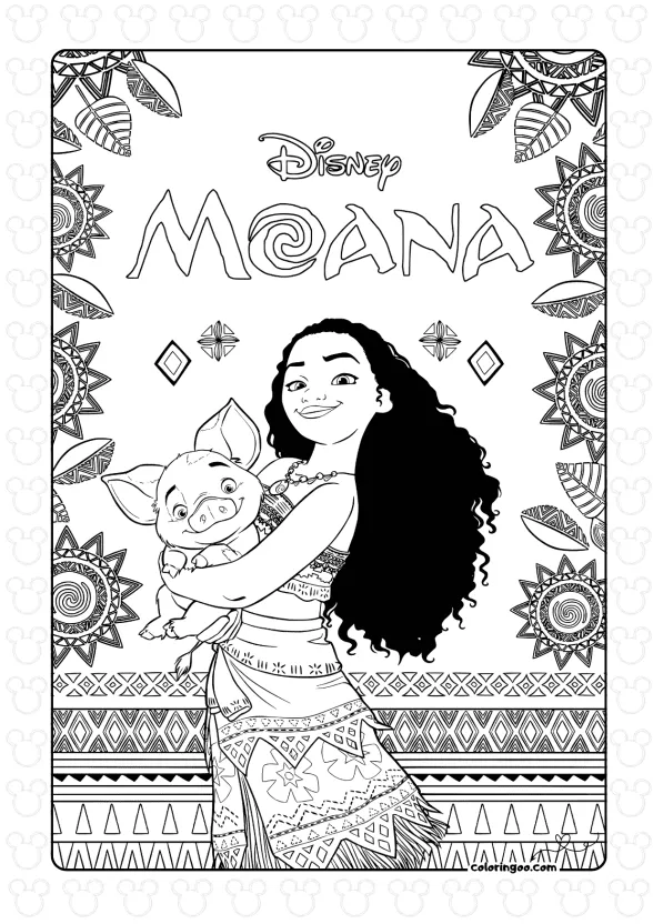 disney moana coloring activity