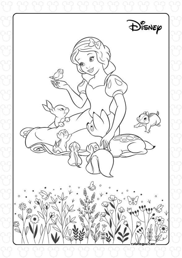 disney snow white coloring pages