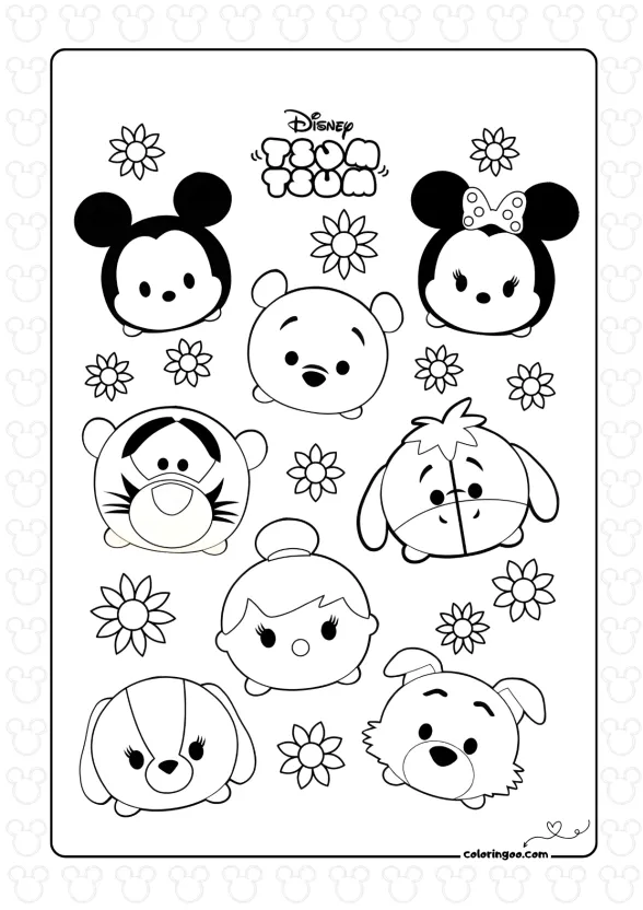 disney tsum tsum coloring page