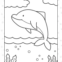 Dolphine Coloring Activities 3 dolphine coloring activities