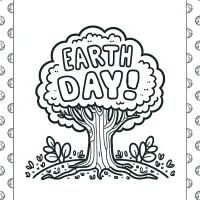 Earth Day Tree Coloring Page 16 earth day tree coloring page