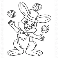 easter bunny juggling