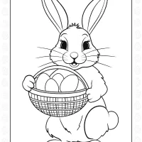 easter bunny with easter basket