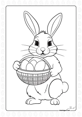 Easter Bunny with Easter Basket