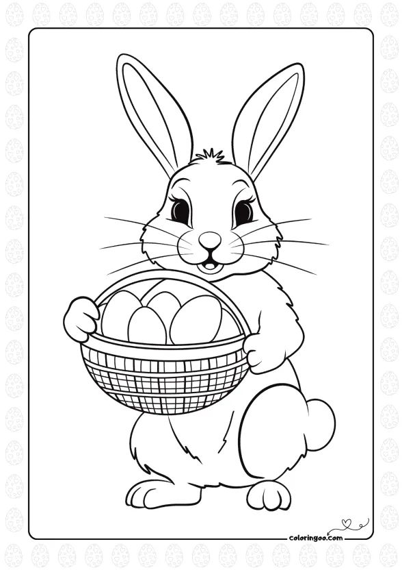 easter bunny with easter basket