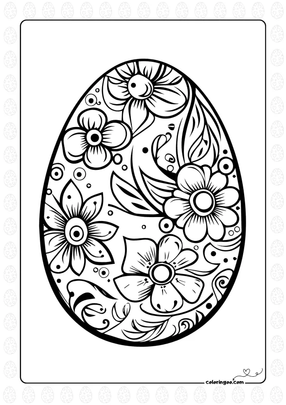 easter egg floral design