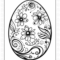 easter egg floral pattern