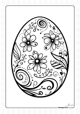 Easter Egg Floral Pattern
