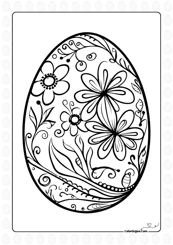 easter egg outline