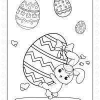 easter egg raining coloring page