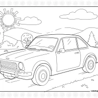 Easy Car Coloring Page 4 easy car coloring page