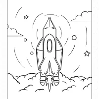 Easy Spacecraft Coloring Page 6 easy spacecraft coloring page