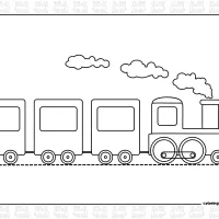 easy train drawing