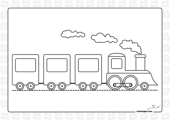 Easy Train Drawing 1 easy train drawing