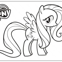 flattershy coloring page 2