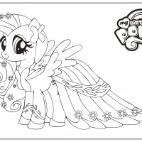 flattershy coloring page