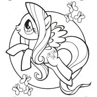flattershy coloring page 3