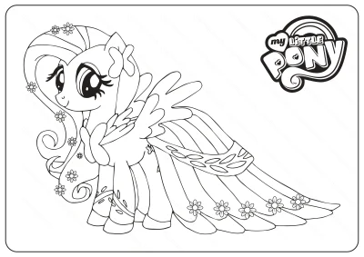 Flattershy My Little Pony Coloring Pages