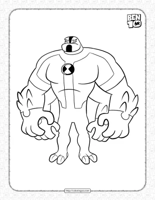 Four Arms Omniverse Reboot Coloring Sheet