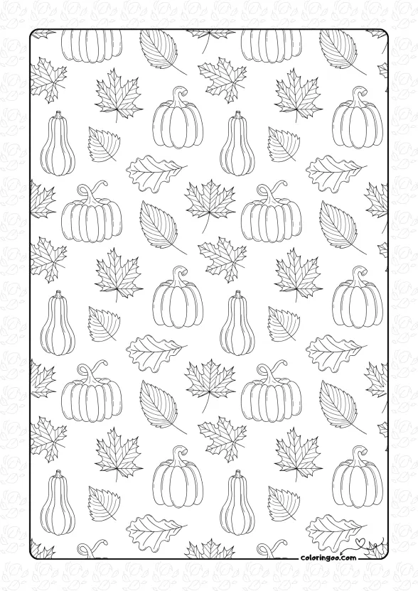 free autumn leaf coloring pages