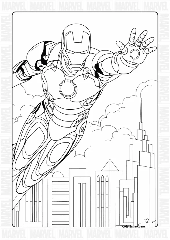 Free Iron Man Pdf Coloring Page 1 free iron man pdf coloring page