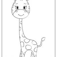 Animals Giraffe PDF Coloring Page 8 free printable animals giraffe pdf coloring page