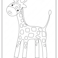 Printable Baby Giraffe Pdf Coloring Page 7 free printable baby giraffe pdf coloring page