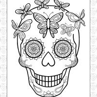 free printable sugar skull coloring pages